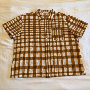 Gimaguas Brown and White Checkered Shirt